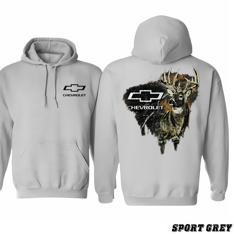 Buck Wear Men's Chevy-camo Fill Deer Hoodie, Statement Pieces, Choose Your Hue, Find Your Signature Look, Unisex Clothing Choices, Classic Cotton