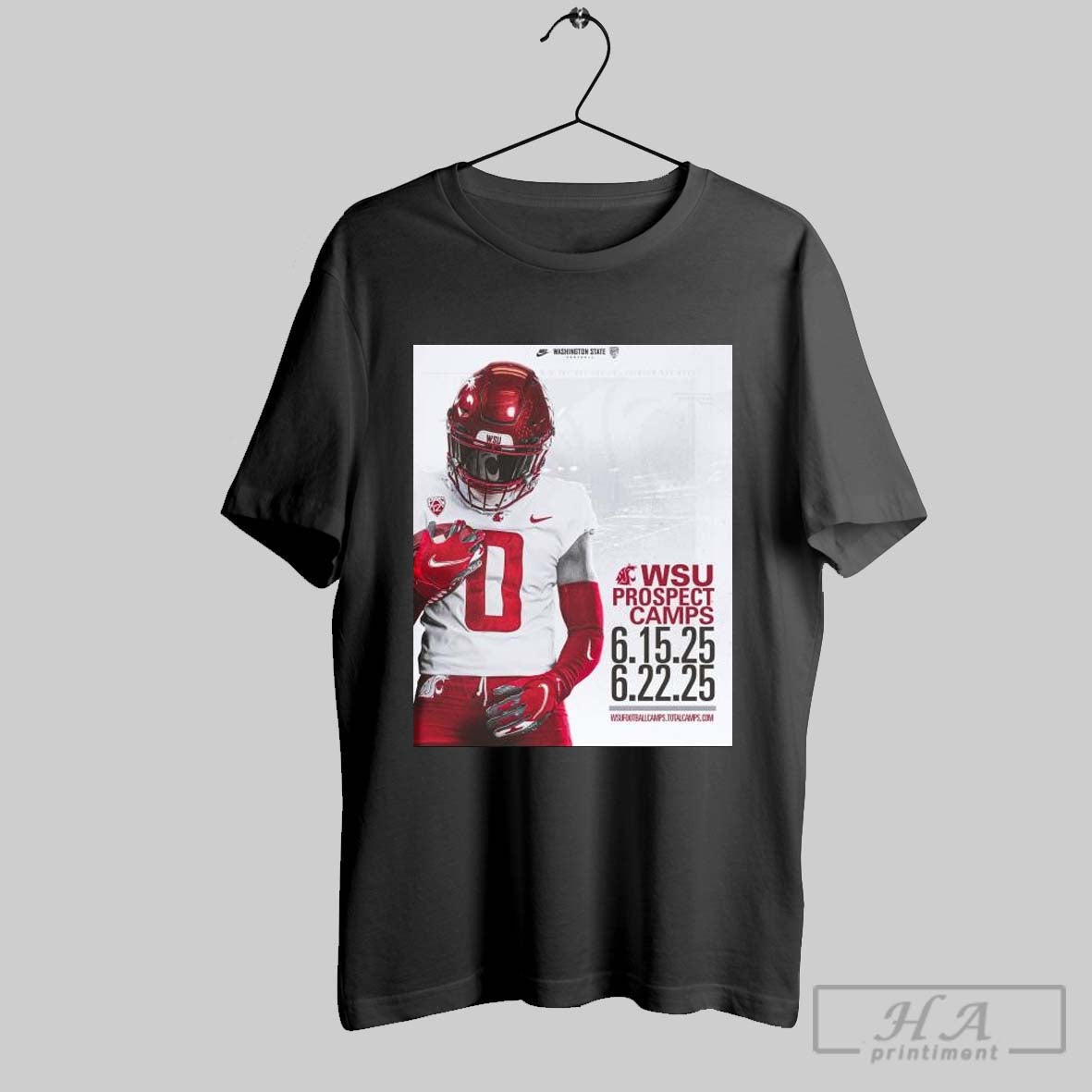 Poster Summer 25 Wsu Prospect Camps July 15 22 2025 Washington State Cougars Football T Shirt