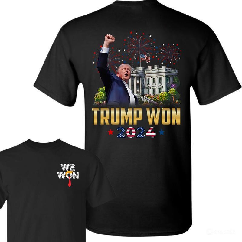 Trump Won 2024 Shirt, We Won Shirt, Trump 47th President Tee, Trump Won Get Over It Shirt, President 2025 Election Tee, Gift For Trump Fans
