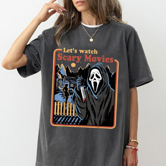 Lets Watch Movies T-Shirt Unisex Classic Cotton Printed