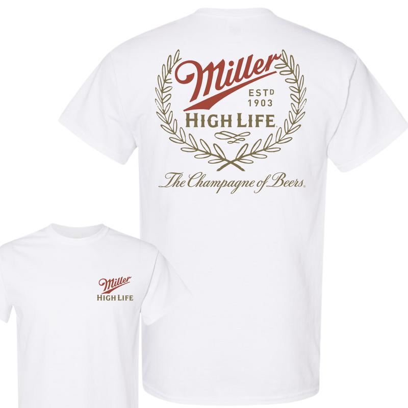 Miller High Life Champagne of Beers T-Shirt, Full Colors, Fashion For All, Unisex T-Shirt, For Men, For Women