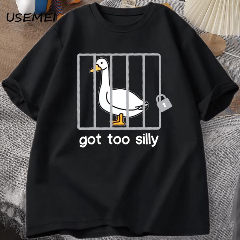 Silly Goose Sweatshirt T-shirt Hoodie, Got Too Silly Shirt, Prison Got Too Silly Goose Shirt, Meme Goose Duck Gift, Funny Goose Gift for Friends Mensw