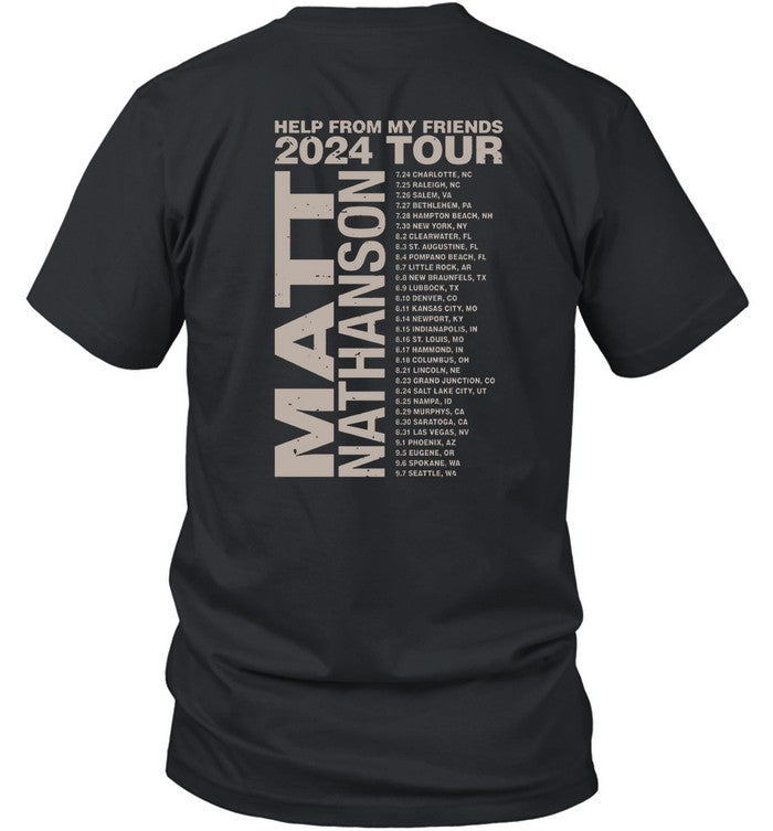 Matt Nathanson Help From My Friends 2024 Tour T-Shirt