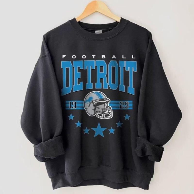 Detroit Football Shirt, 90s Vintage Detroit 1929 Football Sweatshirt, Lion T-Shirt, Detroit Sweatshirt, Lion Football Game Day Tshirt, Detroit Team Un