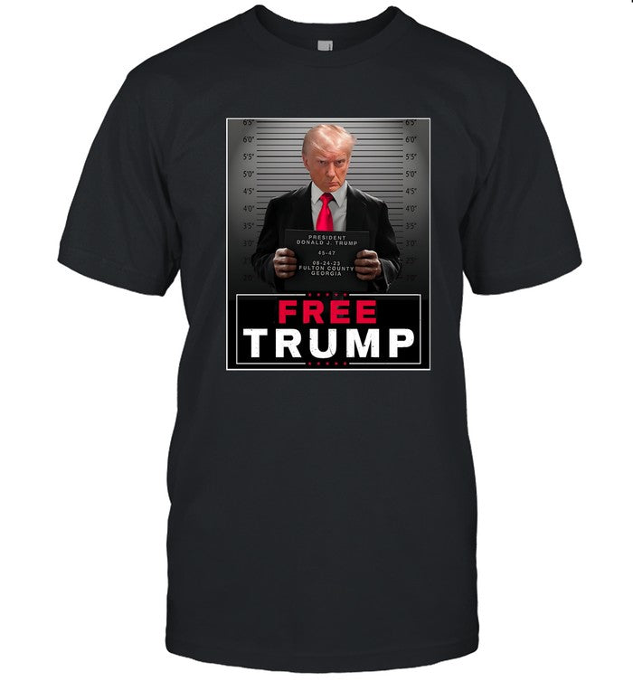 Free Trump Mugshot T-Shirt New