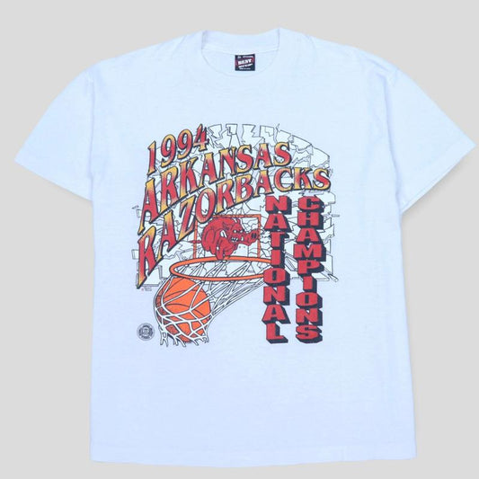 1994 Arkansas Razorbacks NCAA Champions T Shirt Casual Menswear Top
