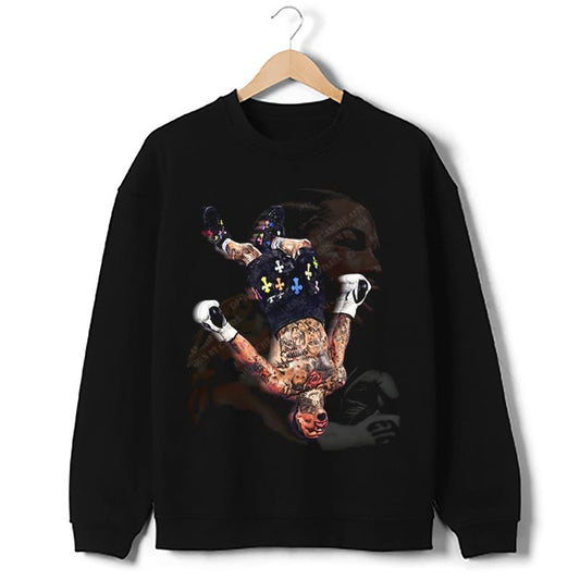 Gervonta Tank Davis Flip Sweatshirt Boxing World Champion Custom Graphic Sweater Sweatshirt Cotton