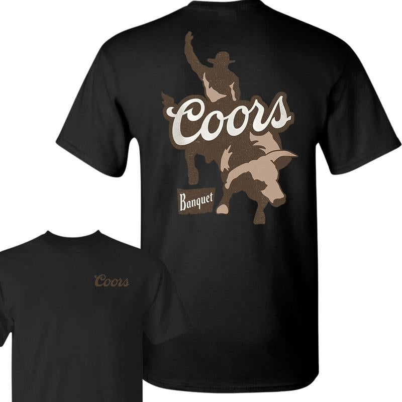 Coors Banquet Rodeo Bull Rider Front and Back T-shirt, Unisex T-shirt, For Men, For Women