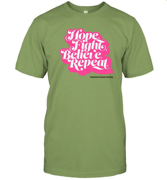 Limited Hope, Fight, Believe, Repeat Script Funny Shirt