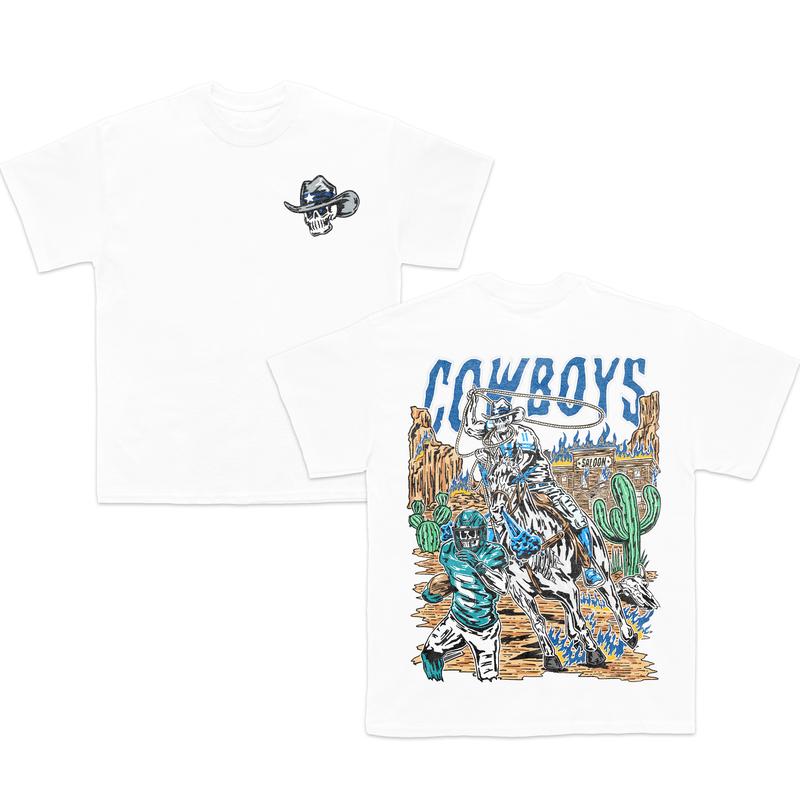 Dallas Football Limited Edition Graphic Cow boys T-Shirt, Heavy Cotton, Men's & Women's Top, American Football Merch, Deadman's Football, Menswear & W