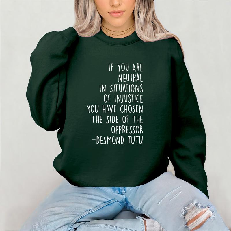 Justice Shirt, Feminist Sweatshirt Hoodie, Equal Rights Human Rights Tee, Girl Power Activist, Unisex Casual Tops