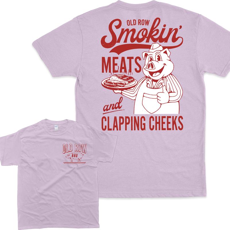 Old Row The Smokin' Meats Graphic 2 Sides T-shirt, Unisex T-shirt For Men, For Women Menswear Top