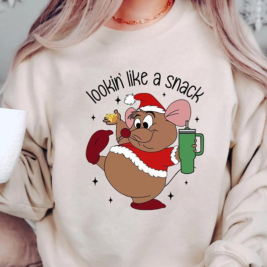 Cute Gus Gus Looking Like A Snack Christmas Crewneck Sweatshirt, Hoodie, T-shirt, Cute Christmas Gifts