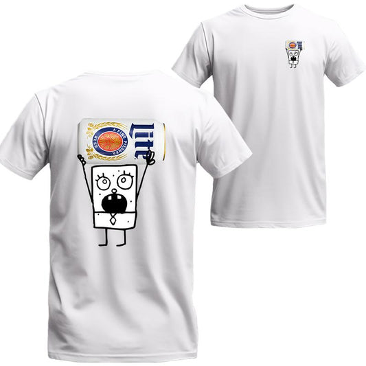 Doodlebob Miler Lite Unisex 2 Sides T-Shirt, Unisex T-shirt For Men, For Women, Best choice, Menswear Top, Beer Shirt Underwear Tshirt