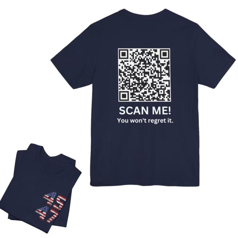 Trump YMCA QR Code Dance T-Shirt with Sound, Funny President Trump Shirt, Perfect Gift for Trump Supporters, High-Quality Style Tee, Gift for Best Fri