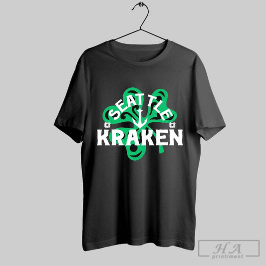 Seattle Kraken 2025 St Patricks Day Richmond Shamrock T Shirt