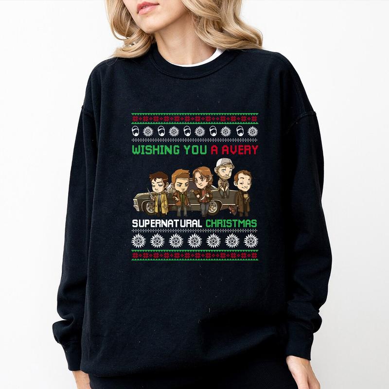 Supernatural T-Shirt, Wishing You A Very Supernatural Christmas T Shirt, Gift For Woman and Man Unisex T-Shirt Sweatshirt Hoodie