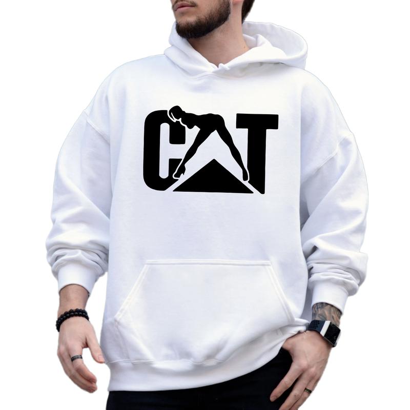 Cat With Woman Hoodie Unisex Classic Fabric