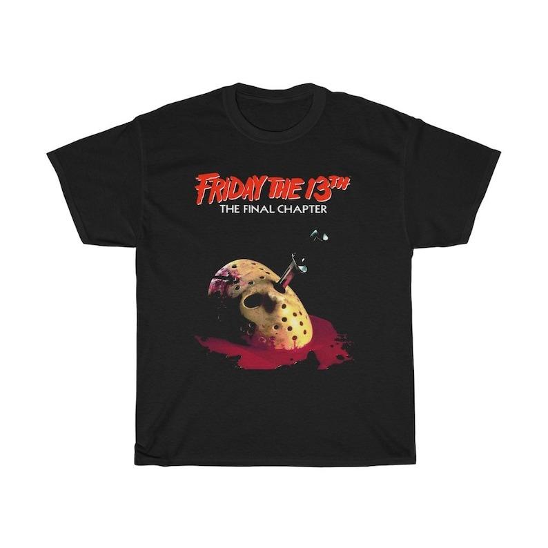 Friday The 13th Horror Movie Black T-Shirt Menswear Top