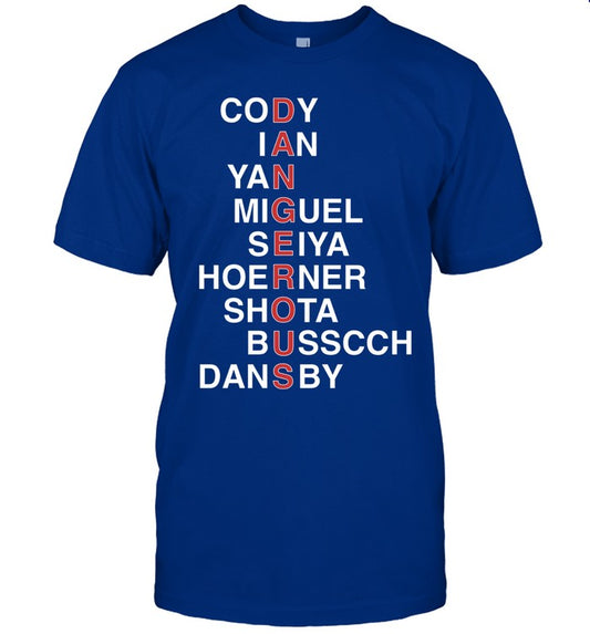 Cody Ian Yan Miguel Seiya Hoerner Shota Busscch Dansby Shirts