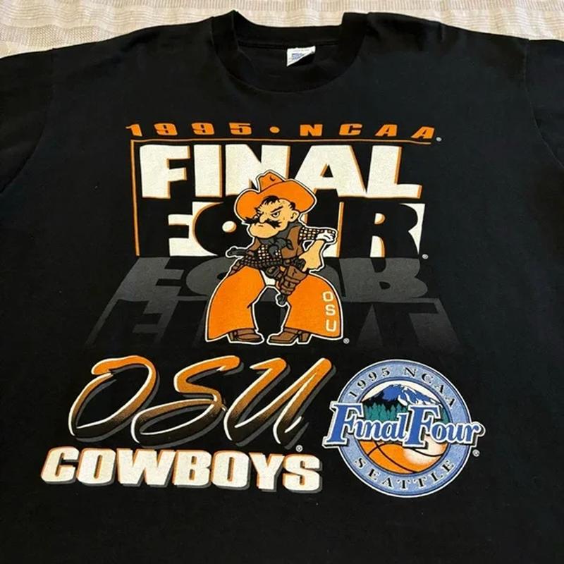 Vintage Salem Oklahoma State 1995 Final Four Tee Classic Cotton Menswear Top
