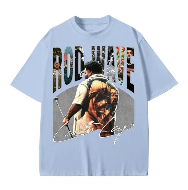 Rod Wave Last Lap Tour 2024 tshirt, Gift for Fans Cotton Menswear