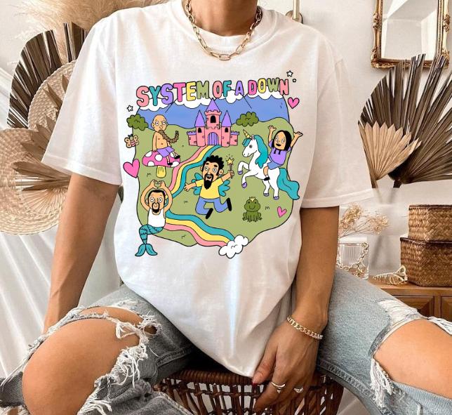 System of a Down - System of a Down Unisex T-shirt Metal Band Shirt Casual Cotton Casual Cotton