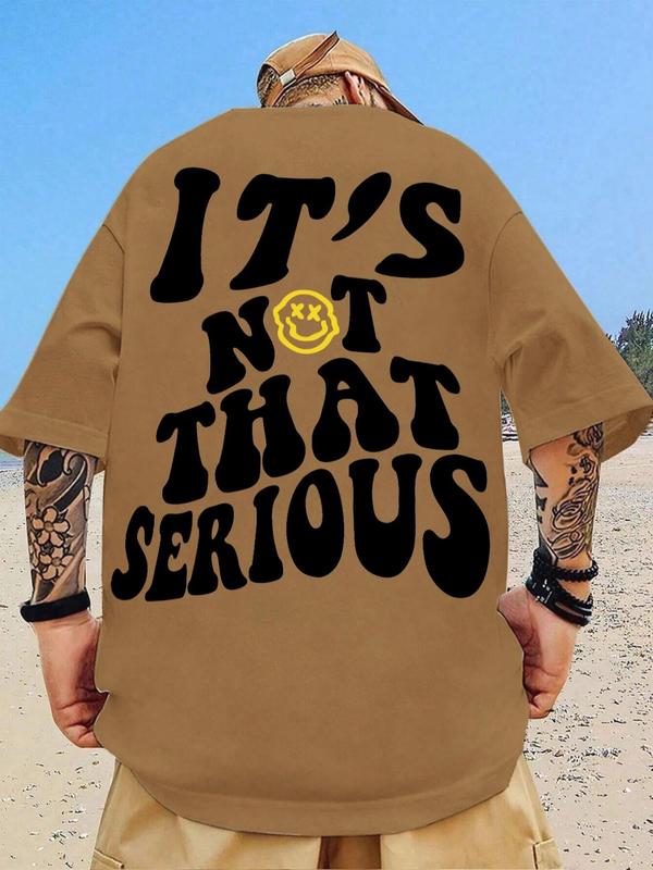 Men's Cartoon Letter Graphic Print Round Neck Sleep Tee, Graphic T-shirts, Regular Fit Casual Short Sleeve Pajama T-shirt, Men's Summer Sleepwear