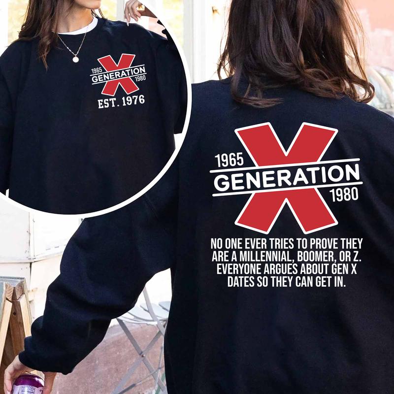 Proud Gen X New Sweatshirt: Custom Skull Drink Humor, Raised On Hose Water, Vintage Inspired