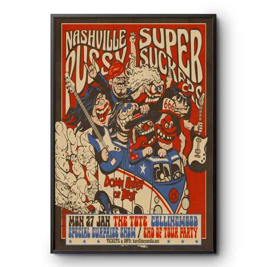 Nashville Pussy & The Supersuckers Jan 27 2025 The Tote Collingwood Poster