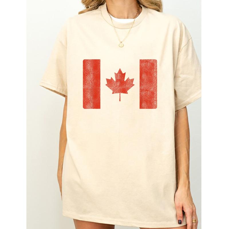 Vintage Canadian Flag CA Canada Souvenir Gift Men Women Kids T-Shirt
