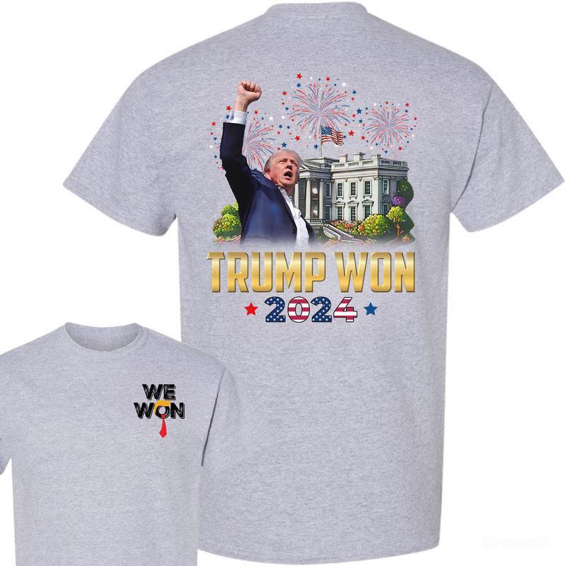 Trump Won 2024 Shirt, We Won Shirt, Trump 47th President Tee, Trump Won Get Over It Shirt, President 2025 Election Tee, Gift For Trump Fans