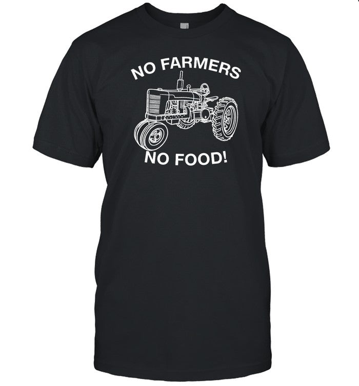 No Farmers No Food John Deere Vintage Tractor Outline Drawing
