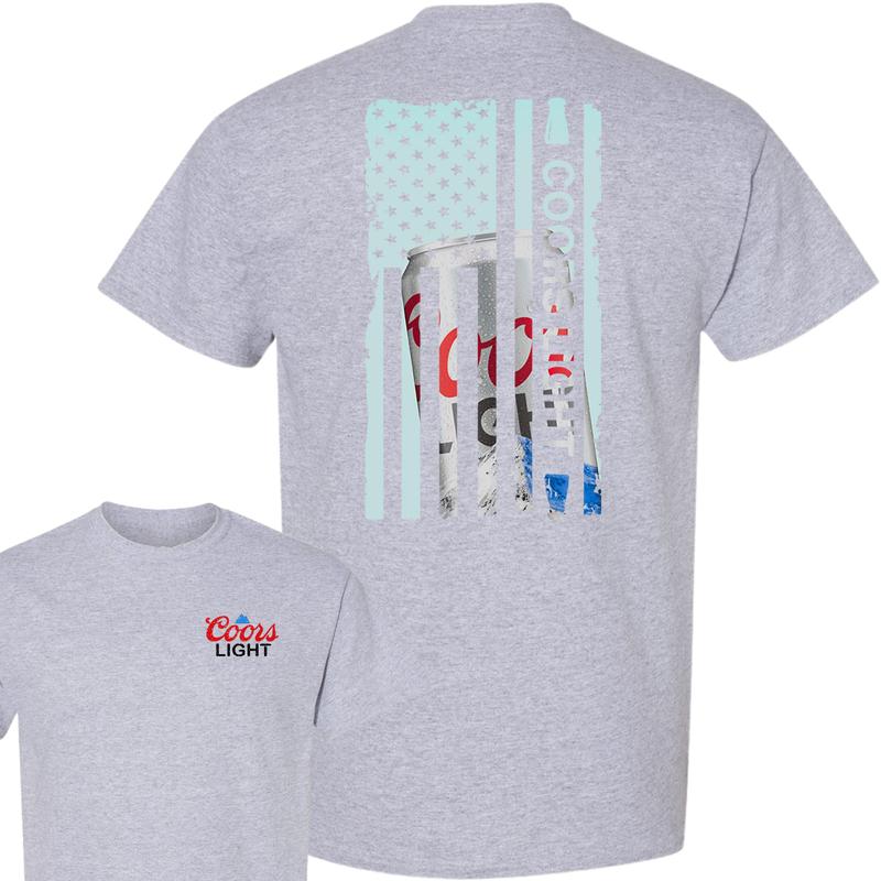 Coors Light Us Flag T-shirt, Unisex T-shirt, Full Color, For Men, For Women