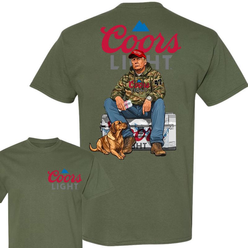 Coors Light Trump Hunting Camo Unisex shirt, Trump won 47th president Election 2024 shirt, Coors Light  Light Fuel Hand Drill Dog Hunt Tee, Trump With