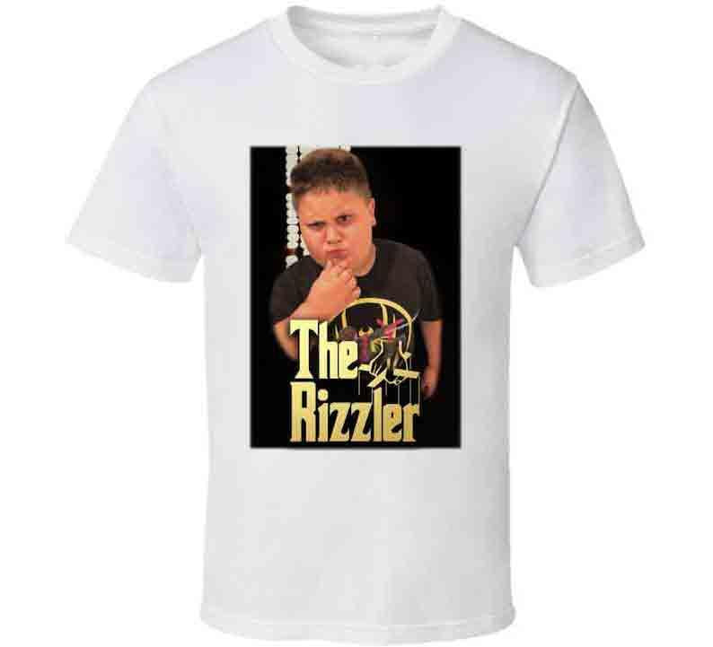 The Rizzler Godfather Parody Funny Tiktok Meme Joke Gift T Shirt, 100% Cotton, Crew Neck, Slight Stretch, Breathable & Wear-Resistant, All-Season Shor