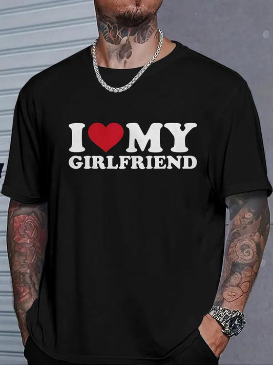 I Love My Girlfriend Shirt, Boyfriend Gift, I Heart My Girlfriend Shirt, Retro Shirt For Couple, Funny Valentine's Gift, Classic Unisex T-Shirt, Gifts