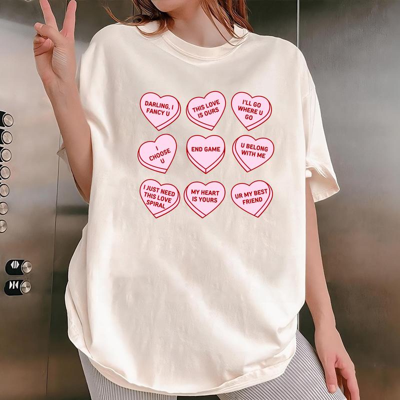 Love Lyrics TshirtSweatshirtHoodie, Conversation Heart, Valentine Heart Tshirt, Love Quotes Tee, Valentine 2025 Fan Shirt