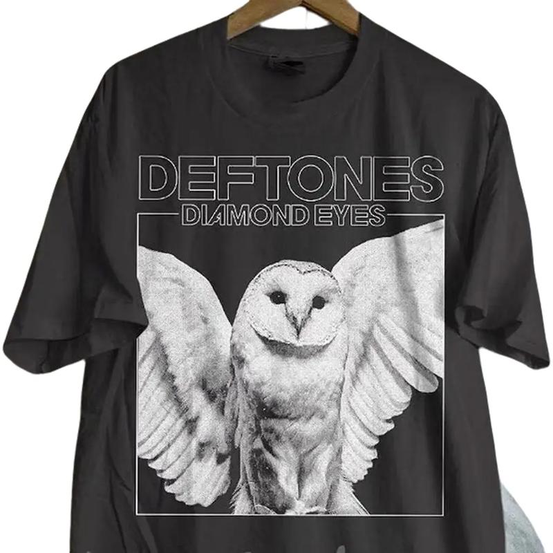 Deftones Tour Rock Band T-shirt Reprint Crewneck Cotton