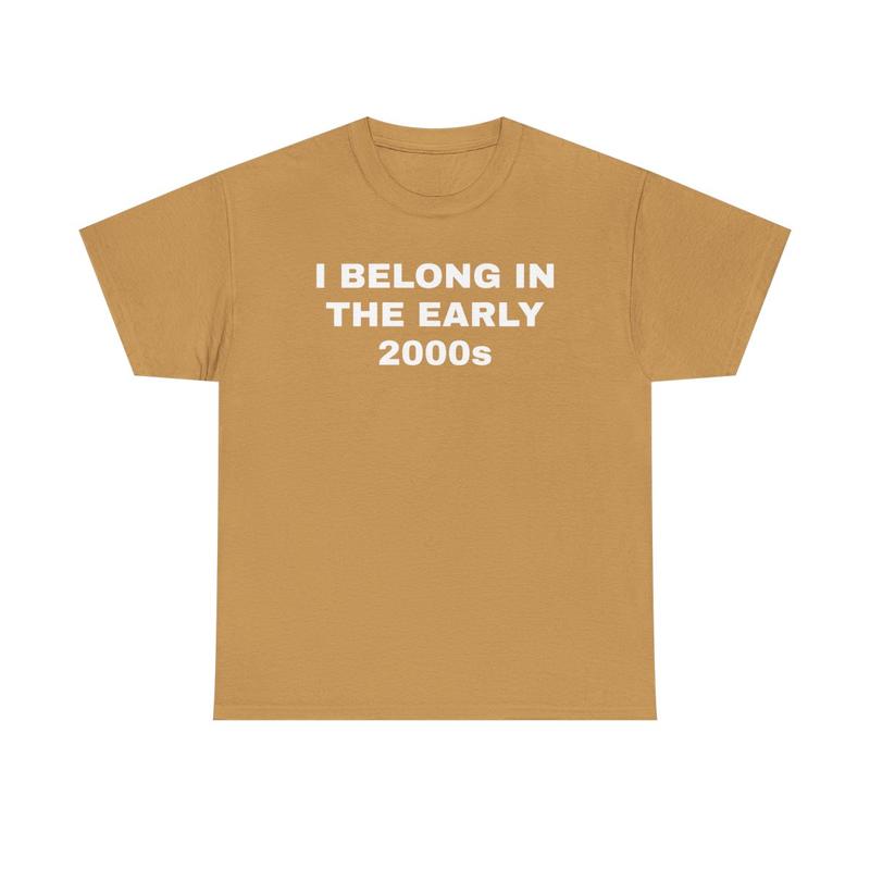 I Belong In The Early 2000s Unisex Heavy Cotton Tee - Nostalgia - Nostalgic Shirt - Funny Shirt - Gift for Men and Women - Gen Z