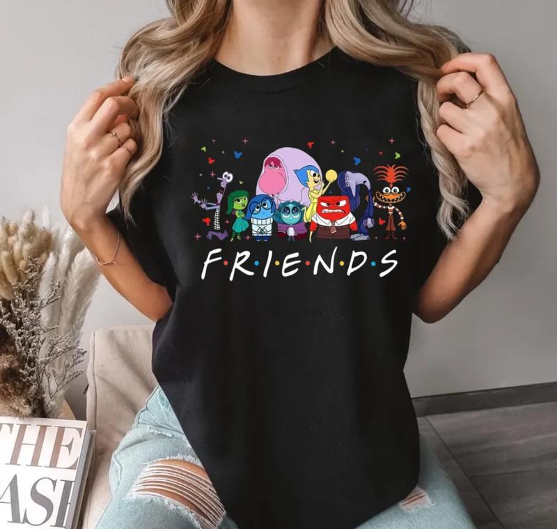 Friends Shirt, Characters 2024 Shirt, Joy Sadness Anger Anxiety Envy Shirt, Wdw Trip Tee, Gift For Fan, Cartoon Shirt, Trending Tee, Unisex Short Slee
