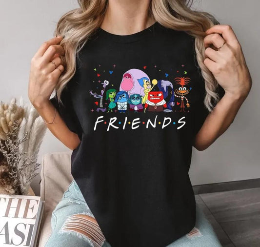 Friends Shirt, Characters 2024 Shirt, Joy Sadness Anger Anxiety Envy Shirt, Wdw Trip Tee, Gift For Fan, Cartoon Shirt, Trending Tee, Unisex Short Slee