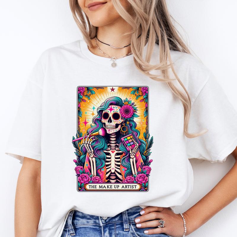 Tarot Card T-Shirts Beauty Industry  - Print is Sublimation, Unisex T-Shirt, Funny Tee, Funny Apparel, Gift Idea, Relaxed Fit, Casual Apparel, Cute To