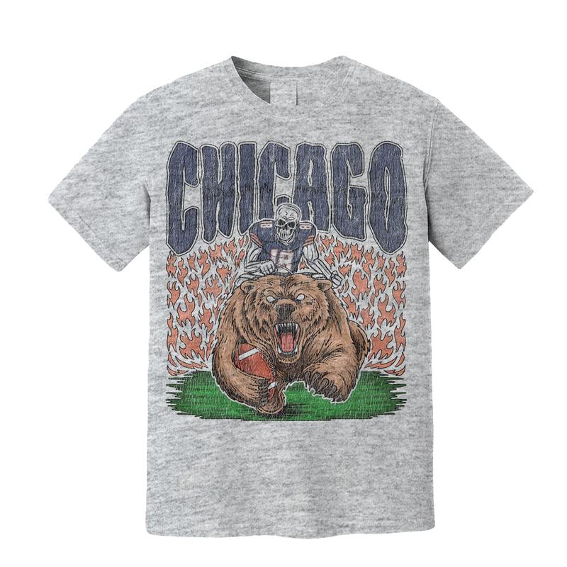 Chicago City Football Graphic T-Shirt - Limited Edition, Chicago Football Shirt, American Football Merch, Perfect for Fans of Chicago Menswear Top