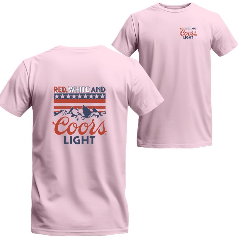 Red White And Coors Light 2-Sided Shirt, Coors Short Sleeve Tee, Unisex Shirt, Menswear Top