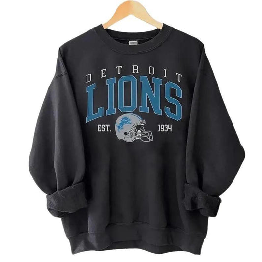 Detroit Football Sweatshirt, Detroit Football Fan Sweatshirt, Game Day Sweatshirt, Football Crewneck, Gift For Fan Fabric Loose Clothing Unisex