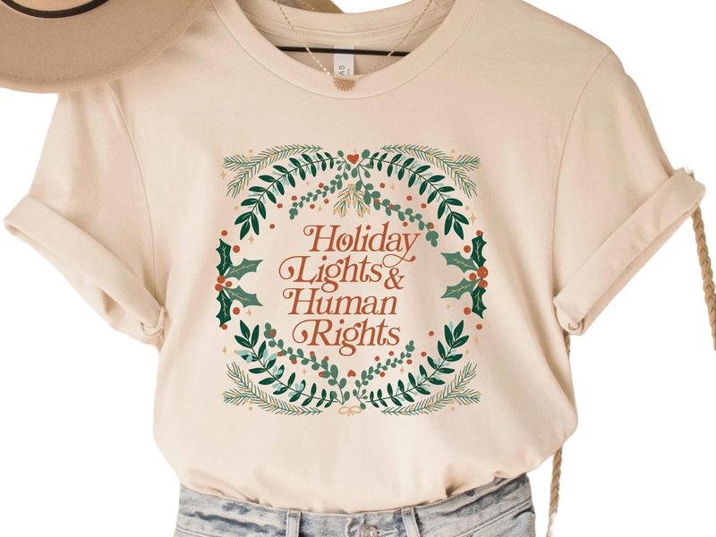 Feminist Christmas Shirt, Holiday Lights & Human Rights Tshirt - Sweatshirt - Hoodie, Sleigh Patriarchy Shirt, Womens Right Clothing