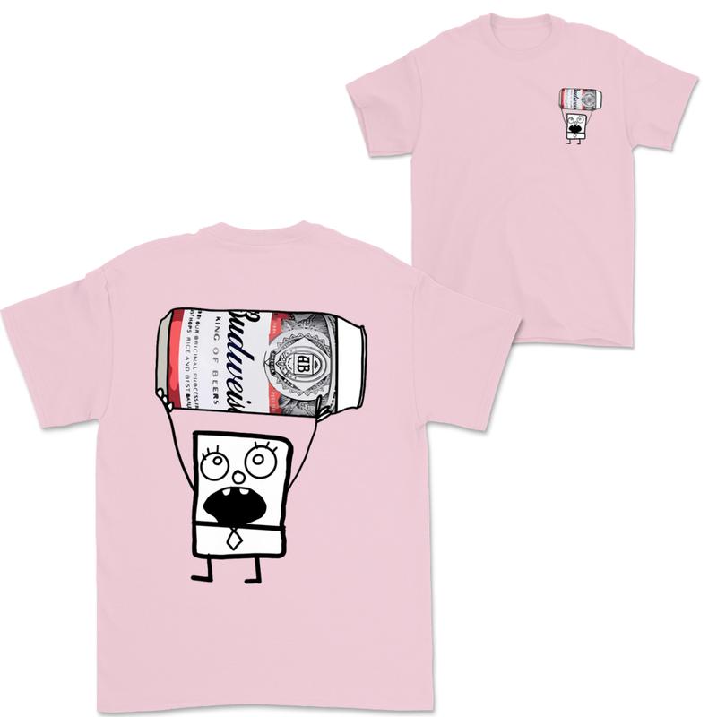 Doodlebob Budweiser 2 Sided T-Shirt, Funny Drinking T-Shirt, Summer T-Shirt, Full Color T-Shirt, Unisex T-Shirt, For Men, For Women, Gift For All Menswear Top
