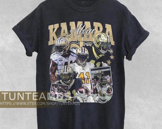 Vintage Alvin Kamara Shirt, Sweatshirt , Football Shirt, Classic 90S Graphic Tee, Unisex, Vintage Bootleg, Tshirt, Fan Gift