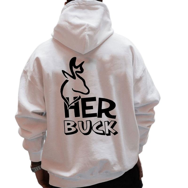 Her Buck & His Doe Couples Matching Valentine's Christmas Hoodie, Gift for Him, Gift for Her, Hunting Season Hoodie Unisex Classic Cotton